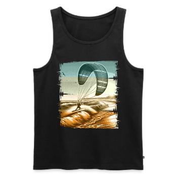 Kitesurf Kitesurfer Kiteboard - Débardeur bio Premium Homme - noir - Devant - Michal (187cm)
