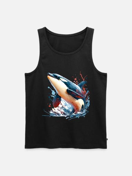 Orca Killer Whale - Men's Premium Organic Tank Top - black