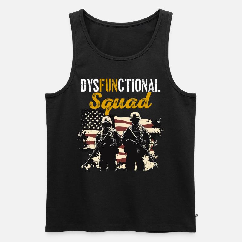 Dysfunktionaler Veteran Dysfunctional Squad - Men's Premium Organic Tank Top - black