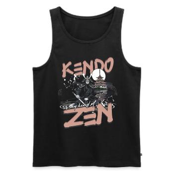 Kendo Is My Kind Of Zen - Männer Premium Bio Tank Top - Schwarz - Vorne - AI Model Male 178 light (178cm)