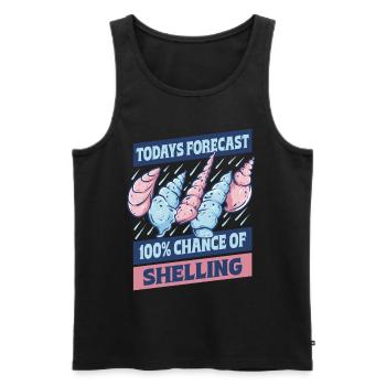 Muschelsammler 100% Chance Of Shelling - Männer Premium Bio Tank Top - Schwarz - Vorne - AI Model Male 178 light (178cm)