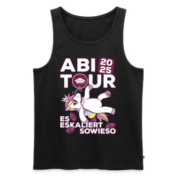 Abi Abschluss 2025 Abitur Abschlussfahrt Abi Tour - Männer Premium Bio Tank Top - Schwarz - Vorne - Michal (187cm)