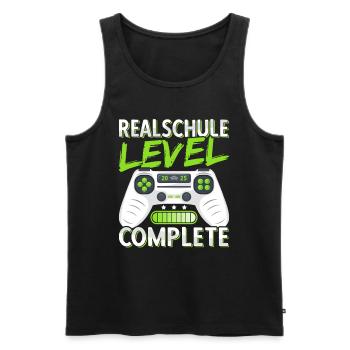 Realschule Abschluss 2025 Realschulabschluss Junge - Männer Premium Bio Tank Top - Schwarz - Vorne - Michal (187cm)