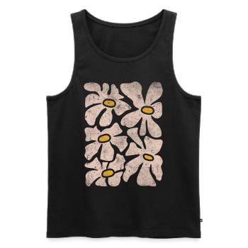 Boho Wildflowers - Men's Premium Organic Tank Top - black - Front - AI Model Male 178 light (178cm)