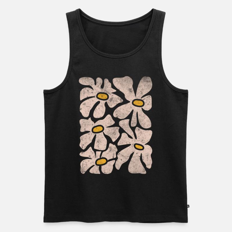 Boho Wildflowers - Männer Premium Bio Tank Top - Schwarz