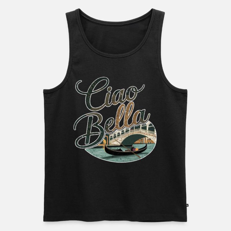 Ciao Bella - Männer Premium Bio Tank Top - Schwarz