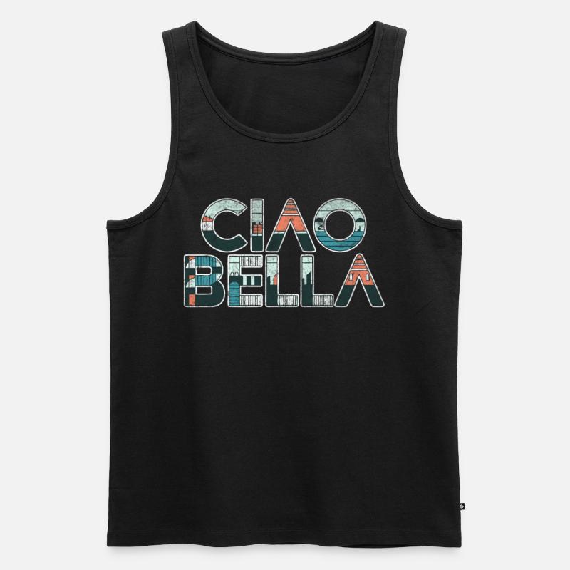Ciao Bella - Männer Premium Bio Tank Top - Schwarz