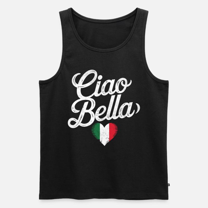 Ciao Bella - Männer Premium Bio Tank Top - Schwarz