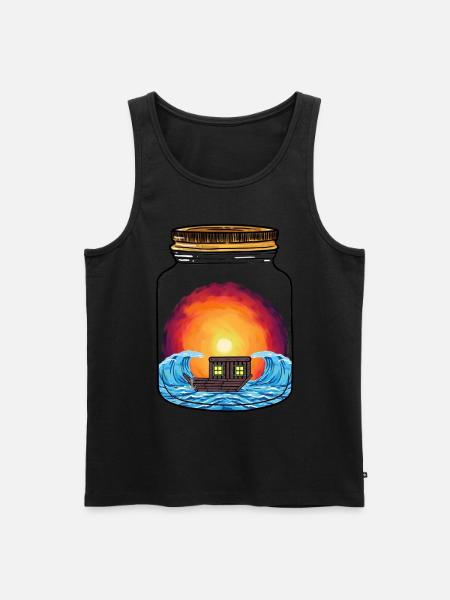 Boot Boote Schiff Schiffe - Männer Premium Bio Tank Top - Schwarz
