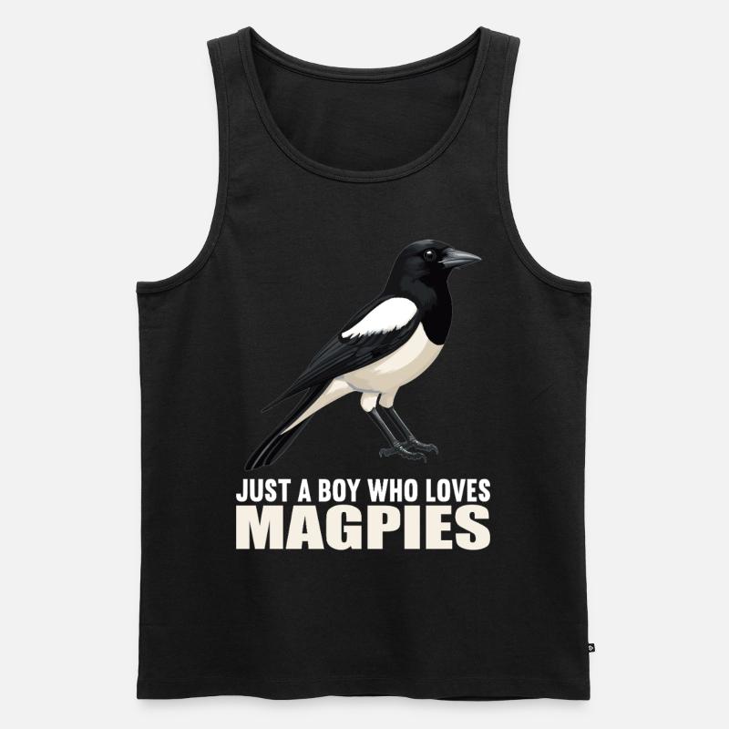 Elstern Elster - Männer Premium Bio Tank Top - Schwarz