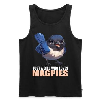 Magpies Magpie - Men's Premium Organic Tank Top - black - Front - AI Model Male 178 light (178cm)