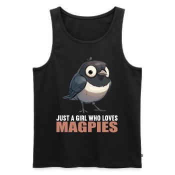 Elstern Elster - Männer Premium Bio Tank Top - Schwarz - Vorne - AI Model Male 178 light (178cm)