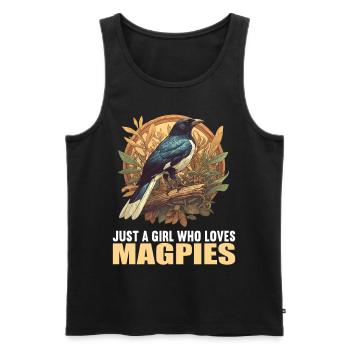 Magpies Magpie - Men's Premium Organic Tank Top - black - Front - AI Model Male 178 light (178cm)