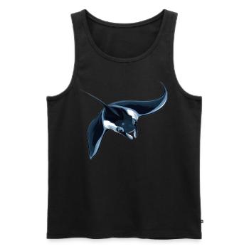 Manta Rays Manta Rays - Men's Premium Organic Tank Top - black - Front - Michal (187cm)
