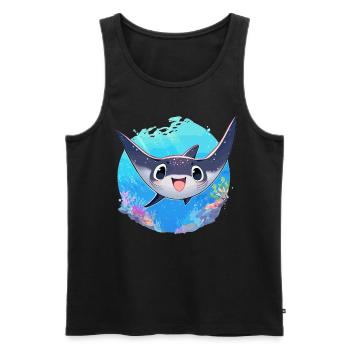Manta Rays Manta Rays - Men's Premium Organic Tank Top - black - Front - Michal (187cm)