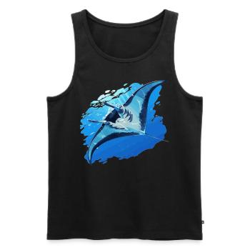 Manta Rays Manta Rays - Men's Premium Organic Tank Top - black - Front - Michal (187cm)