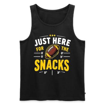 Football Snack Fan Footballer Football Fans - Männer Premium Bio Tank Top - Schwarz - Vorne - AI Model Male 178 light (178cm)