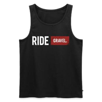 Gravel Bike Gravel Bike Gravel Bike Fans & Cyclists - Men's Premium Organic Tank Top - black - Front - AI Model Male 178 light (178cm)