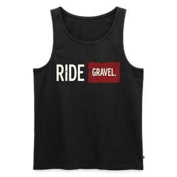 Gravel Bike Gravel Bike Gravel Bike Fans & Cyclists - Men's Premium Organic Tank Top - black - Front - AI Model Male 178 light (178cm)