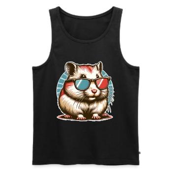 Hamster - Männer Premium Bio Tank Top - Schwarz - Vorne - AI Model Male 178 light (178cm)