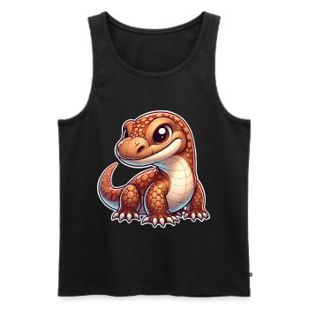 Komodo Dragon - Männer Premium Bio Tank Top - Schwarz - Vorne - AI Model Male 178 light (178cm)