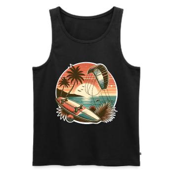 Kitesurfen Kitesurfer Kiteboard - Männer Premium Bio Tank Top - Schwarz - Vorne - Michal (187cm)