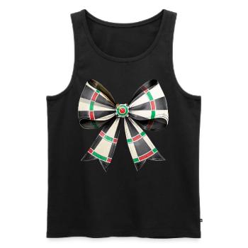 Coquette Bogen Darts Spieler Mütter Tag rosa - Männer Premium Bio Tank Top - Schwarz - Vorne - AI Model Male 178 light (178cm)