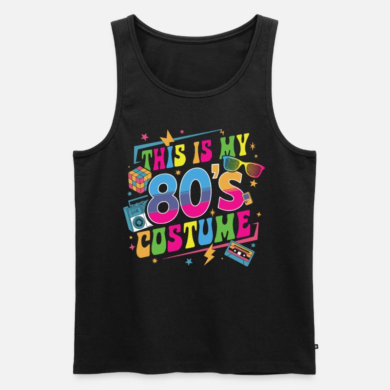 This Is My 80s Costume - Männer Premium Bio Tank Top - Schwarz