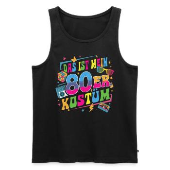 This is my 80s costume - Men's Premium Organic Tank Top - black - Front - AI Model Male 178 light (178cm)
