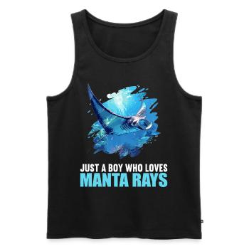 Manta Rays Manta Rays - Men's Premium Organic Tank Top - black - Front - Michal (187cm)