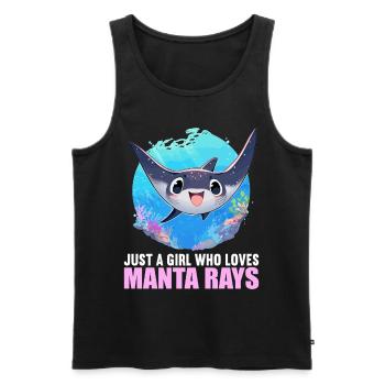 Manta Rays Manta Rays - Men's Premium Organic Tank Top - black - Front - Michal (187cm)