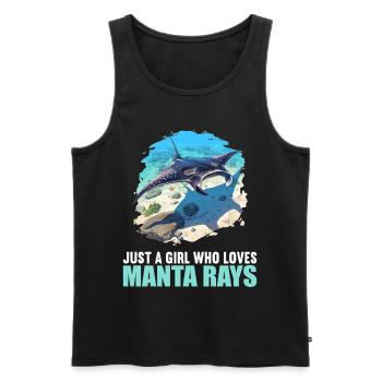 Manta Rays Manta Rays - Men's Premium Organic Tank Top - black - Front - Michal (187cm)