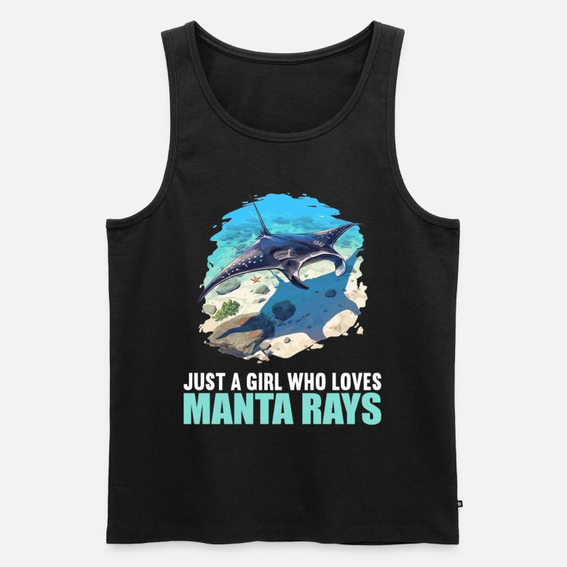 Mantas Manta Rochen - Männer Premium Bio Tank Top - Schwarz