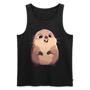 Marmottes Marmottes - Débardeur bio Premium Homme - noir - Devant - Michal (187cm)