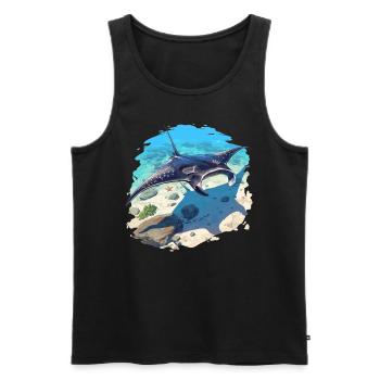 Manta Rays Manta Rays - Men's Premium Organic Tank Top - black - Front - Michal (187cm)