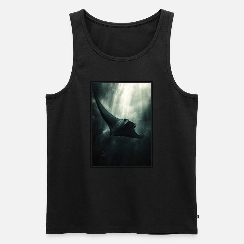 Mantas Manta Rochen - Männer Premium Bio Tank Top - Schwarz