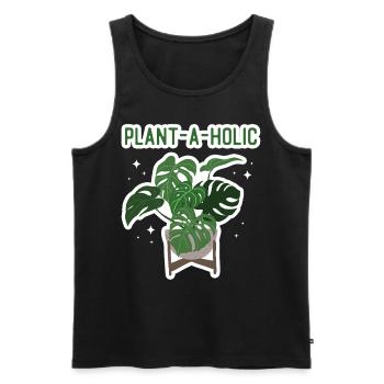 Plant Lover Gardening Monstera - Männer Premium Bio Tank Top - Schwarz - Vorne - Michal (187cm)