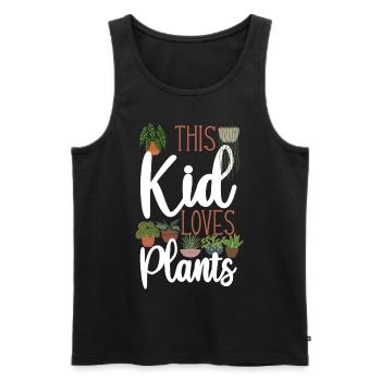 Plant Lover Gardening Kid This Kid - Männer Premium Bio Tank Top - Schwarz - Vorne - AI Model Male 178 light (178cm)