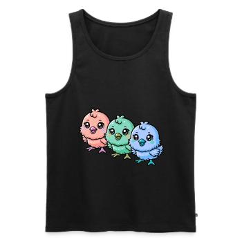 Baby Kind Kinder Küken Ostern Kleinkinder Huhn - Männer Premium Bio Tank Top - Schwarz - Vorne - Michal (187cm)