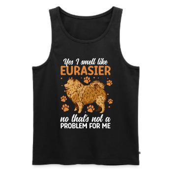 , je sens l’Eurasier Spitz Eurasien - Débardeur bio Premium Homme - noir - Devant - Michal (187cm)