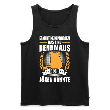 Gerbille résout mes problèmes de gerbille rongeur - Débardeur bio Premium Homme - noir - Devant - Michal (187cm)