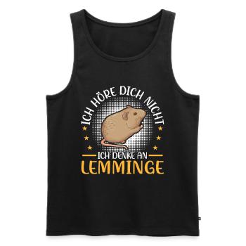 Lemming Vole Think of Lemming - Men's Premium Organic Tank Top - black - Front - Michal (187cm)