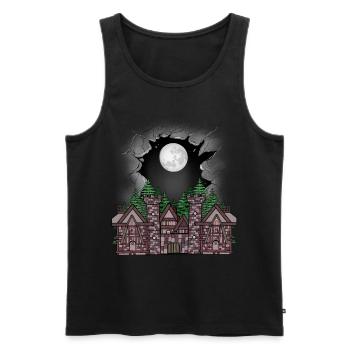Medieval Castle Fortress Kids Child Fairy Tale - Men's Premium Organic Tank Top - black - Front - AI Model Male 178 light (178cm)