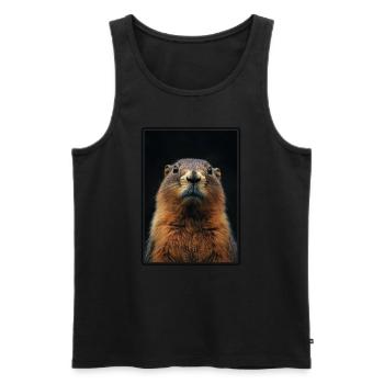 Marmottes Marmottes - Débardeur bio Premium Homme - noir - Devant - Michal (187cm)