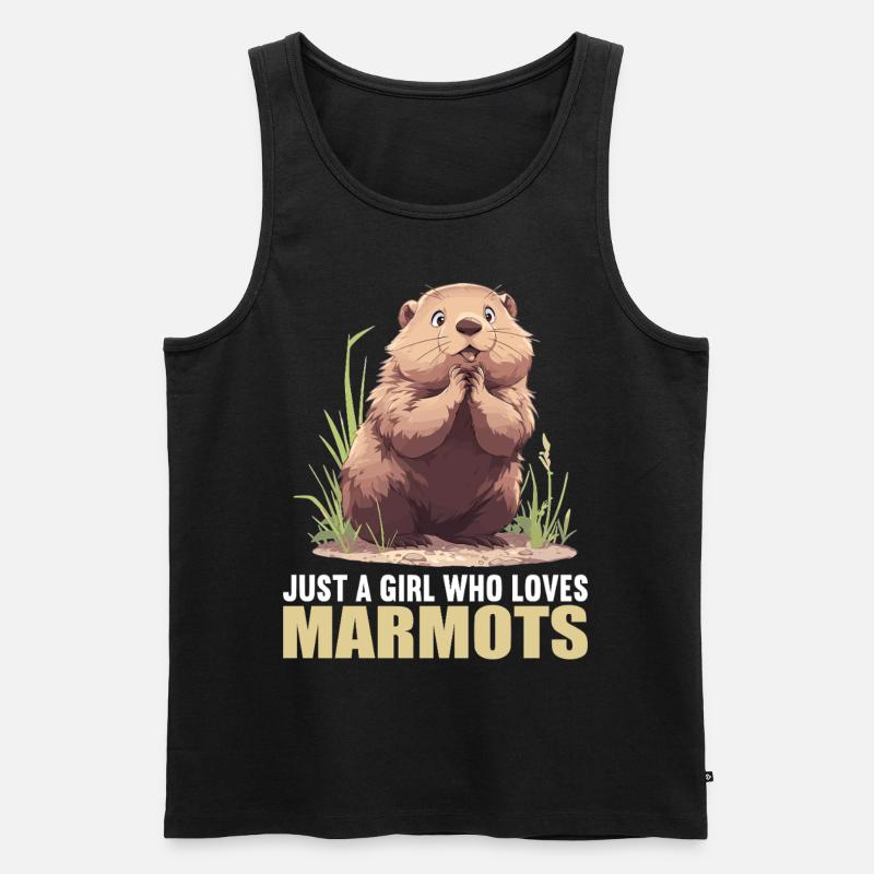 Murmeltiere Murmeltier - Männer Premium Bio Tank Top - Schwarz