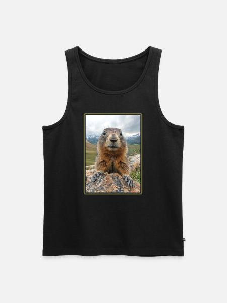 Marmots Groundhog - Men's Premium Organic Tank Top - black