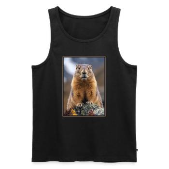 Marmottes Marmottes - Débardeur bio Premium Homme - noir - Devant - Michal (187cm)