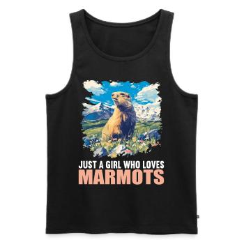 Marmottes Marmottes - Débardeur bio Premium Homme - noir - Devant - Michal (187cm)