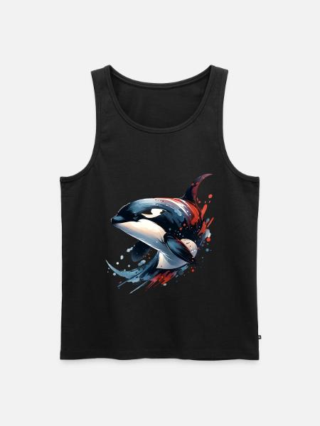 Orca Killer Whale - Men's Premium Organic Tank Top - black