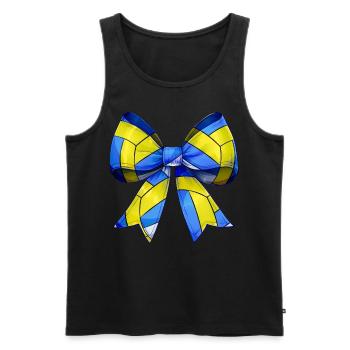 Coquette Schleife Volleyball Muster Mothers Day - Männer Premium Bio Tank Top - Schwarz - Vorne - Michal (187cm)